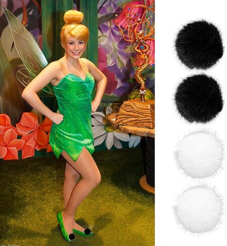 Tinkerbell Pom Poms For Shoes Fluffy Shoe Clips & Shoe Pins Pompoms Perfect Accessory For Women's Tinkerbell Costume in Saudi Arabia