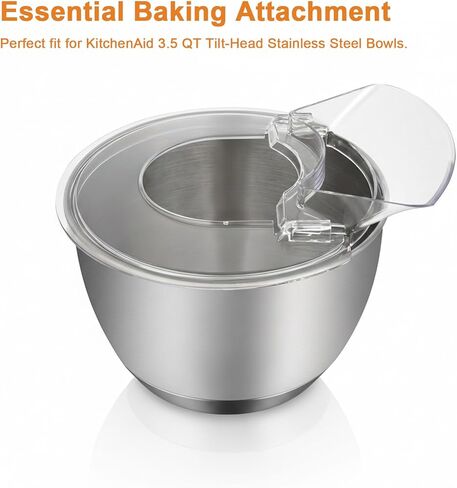 3.5 Quart Splash Guard with Removable Pouring Chute, Pouring Shield compatible with Kitchen Aid Stand Mixer, Clear Food-Grade Plasti in Kuwait