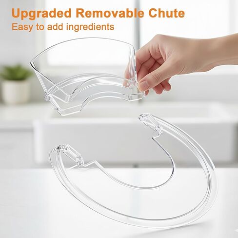 3.5 Quart Splash Guard with Removable Pouring Chute, Pouring Shield compatible with Kitchen Aid Stand Mixer, Clear Food-Grade Plasti in Kuwait