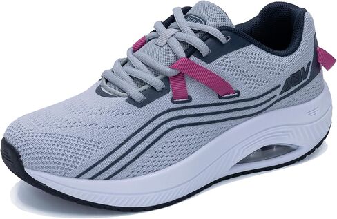 AOV Wide Walking Shoes Women Arch Support Plantar Fasciitis Tennis Sneakers Orthotic Tennis Shoes for Workout Gym Black Size 8 in Saudi Arabia