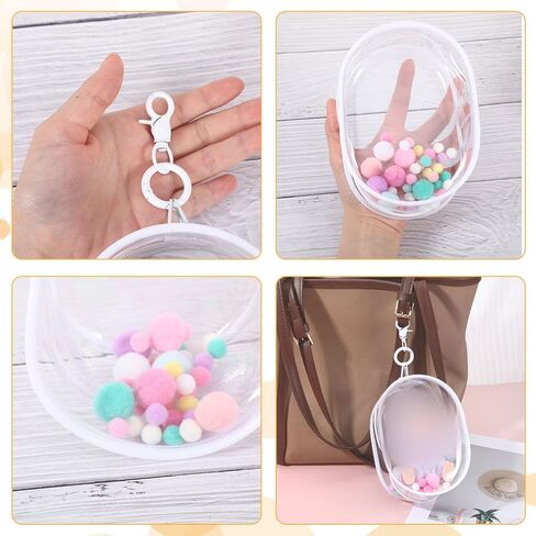 Protective Case for Plush Doll,Large Clear Figure Display Bag with Keychain,PVC Case Blind Box Keychain Carrying Case in Saudi Arabia