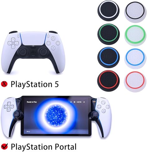 PS Portal Thumb Grips Caps, Anti-Scratch and Anti-Fingerprint Joystick Caps for PS Portal Thumbstick Covers Silicone Analog Stick Caps PS Portal Accessories (4 Pcs) - White in Saudi Arabia