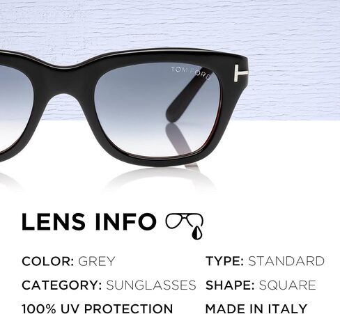Tom Ford FT0237 SNOWDON Square Shape Sunglasses + Bundle With eSHADES Eyewear Cleaning Kit in Saudi Arabia