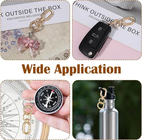 2Pcs Swivel Snap Hooks, Double Opening Swivel Clasp Clips, Zinc Alloy, Metal Key Chain Clasp for Bags, Jewelry Lanyards (Silver) in Saudi Arabia