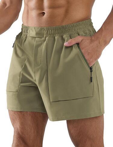 APTRO Men's Shorts Casual Hybrid Athletic 5'' Shorts Big Pockets with Adjustable Waist in Saudi Arabia