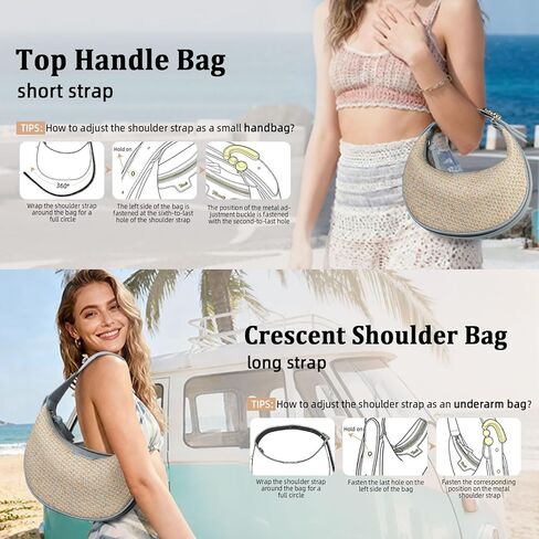 Crescent Shoulder Bag for Women, Small Vegan Leather Crossbody Purse Hobo Handbag with Adjustable Strap for Travel in Saudi Arabia