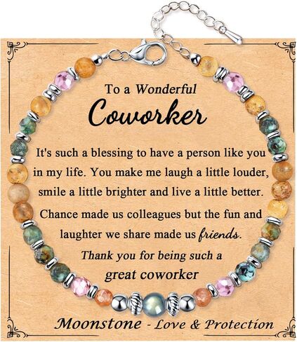 Gifts for Women Moonstone Bracelet, Christmas Birthday Gifts for Coworkers Sister Daughter Mother In Law Meaningful Moonstone Bracelets for Women in Saudi Arabia