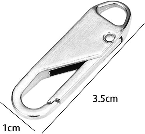 4-Pack Black Zipper Replacement Pullers - Zinc Alloy Removable Zipper Pulls for Luggage, Jackets, Backpacks, and More in Saudi Arabia