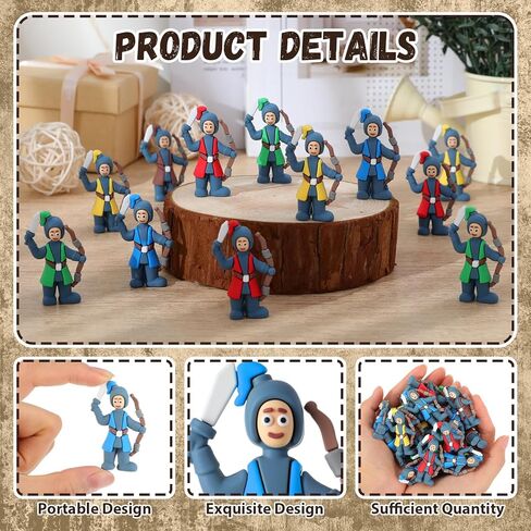25 Pcs Medieval Castle Soldier Mini Knight Figures Bulk Easter Small Knight Action Figurines Gift Tiny Toy Statues for Party Piñata Filler Hide and Seek Props Book Desk in Saudi Arabia