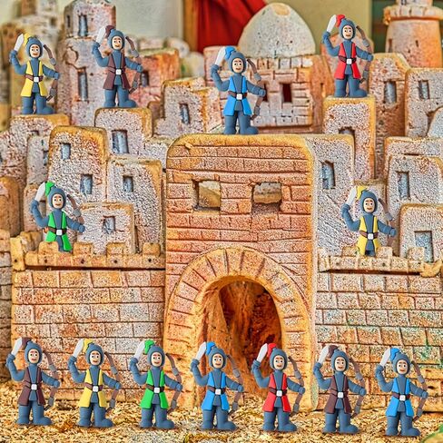 25 Pcs Medieval Castle Soldier Mini Knight Figures Bulk Easter Small Knight Action Figurines Gift Tiny Toy Statues for Party Piñata Filler Hide and Seek Props Book Desk in Saudi Arabia