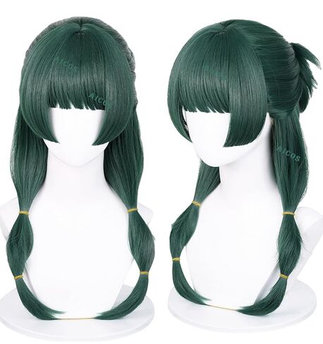 Aicos MaoMao Cosplay Wigs for Women Dark Green Anime Wig with Bangs for Daily Hallloween Costume Party in Saudi Arabia