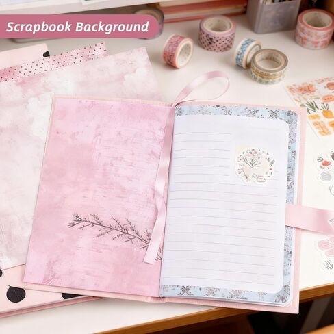 24 Sheets 12x12 Inch Scrapbook Paper Boho,24 Designs Double Sided Brown Vintage Floral Patterned Craft Paper for Junk Journals,Card Making,Photo Albums and DIY Crafts in Saudi Arabia