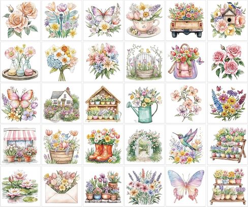 Easter Rub on Transfers, 12 Pcs Spring Transfer Stickers for Crafts, Rub on Stickers for DIY Crafts Wood Home Office School Decor in Saudi Arabia