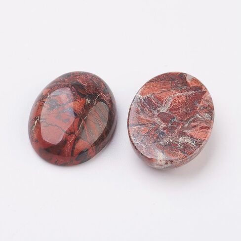 2pcs Natural Oval Stone Cabochons 25x18x7mm Flatback Gemstone Cabs Scrapbooks Embellishment for Craft Making in Saudi Arabia