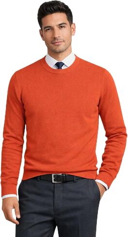 SoCal Look Men's Sweater Crew Neck Long Sleeve Acrylic Pullover in Saudi Arabia