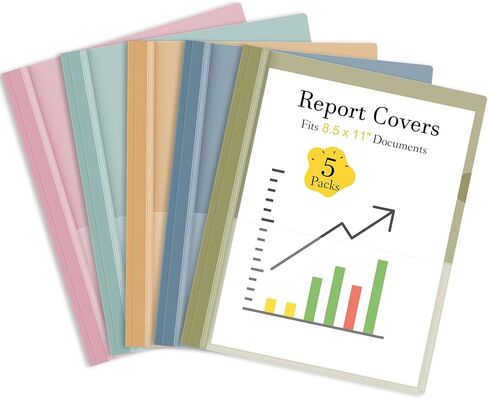 Ndsox 30 Pack Plastic Report Covers with 3-Prong Fasteners, 10 Colors Project Presentation Folders for Letter Size Paper, Resume & Document, Clear Front Report Covers Binder Bulk for Office Business in Saudi Arabia
