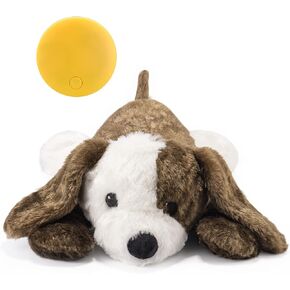 Heartbeat Puppy Toy Heartbeat Stuffed Animal for Dog Anxiety Relief and Calming Aid, Dog Heartbeat Toy for Puppy Sleep Aid Crate Training, Puppy Essential Puppy Needs, Golden in Saudi Arabia
