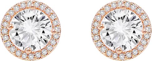 14K Gold Plated Stud Earrings for Women Men Sterling Silver Cubic Zirconia Earrings Hypoallergenic Large Halo Round Simulated Diamond Stud Earrings,Valentines Day Gifts for Her/Wife/Mother/Girlfriend in Saudi Arabia