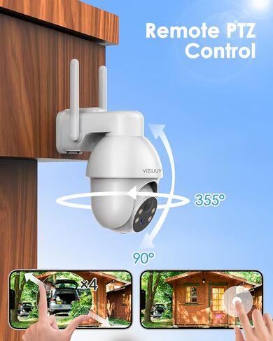 AOV Security Camera, 2K Security Cameras Outdoor Wireless, 24/7 Recording, Solar-Powered, Cameras for Home Security with 360° Pan & Tilt, Auto Tracking, 512G Local Storage(Not Include) in Saudi Arabia