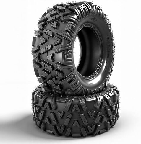إطارات TRIBLE SIX مقاس 26x9-14 ATV UTV، 6 إطارات PR لجميع التضاريس مقاس 26x9x14 لمسار الطين الرملي، مداس غير اتجاهي، بدون أنابيب (عبوة من قطعتين) in Kuwait