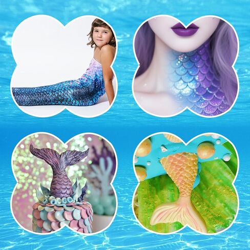 11Pcs Mermaid Face Paint Stencils, Reusable Mermaid Makeup Fish Scale Stencil, with Metal Ring Stencils for Painting Fish Scale Templates, for Women Girls Body Art Face Painting Wall Accessories in Saudi Arabia