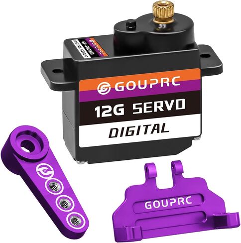 GOUPRC 4.6KG RC Digital Micro Servo of Metal Steel Gear with Servo Mount & Servo Horn & Steering Linker Kit for Axial SCX24 1/24 RC Car Crawler Upgrade in Saudi Arabia