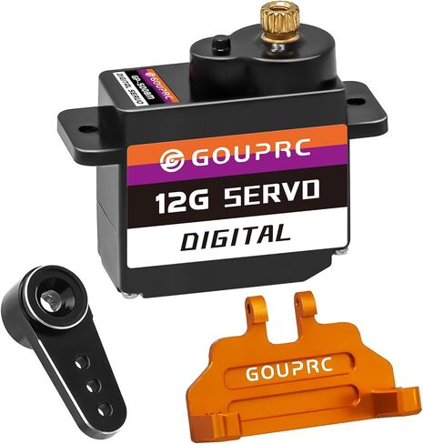 GOUPRC 4.6KG RC Digital Micro Servo of Metal Steel Gear with Servo Mount & Servo Horn & Steering Linker Kit for Axial SCX24 1/24 RC Car Crawler Upgrade in Saudi Arabia