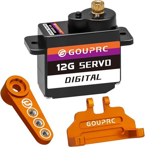 GOUPRC 4.6KG RC Digital Micro Servo of Metal Steel Gear with Servo Mount & Servo Horn & Steering Linker Kit for Axial SCX24 1/24 RC Car Crawler Upgrade in Saudi Arabia