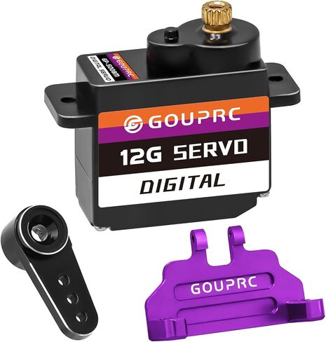 GOUPRC 4.6KG RC Digital Micro Servo of Metal Steel Gear with Servo Mount & Servo Horn & Steering Linker Kit for Axial SCX24 1/24 RC Car Crawler Upgrade in Saudi Arabia