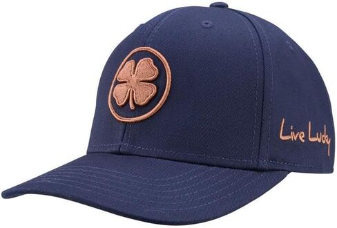Black Clover, Unisex, Inner Luck 6 Adjustable Hat, Navy Hat/Camel Clover, One Size in Saudi Arabia