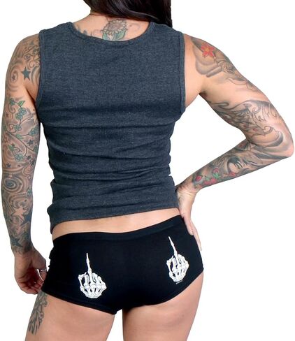 Hot Leathers PTB7066 Kiss My Biker A.. Biker Boy Shorts | Booty Shorts for Women-Black-XL in Kuwait