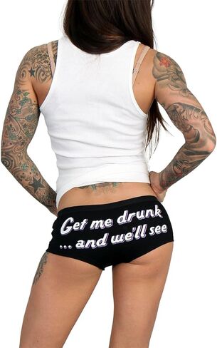 Hot Leathers PTB7066 Kiss My Biker A.. Biker Boy Shorts | Booty Shorts for Women-Black-XL in Kuwait