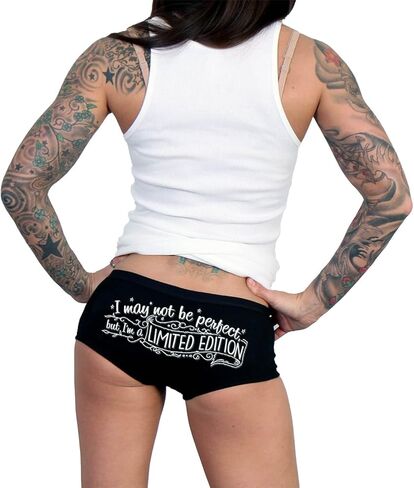 Hot Leathers PTB7066 Kiss My Biker A.. Biker Boy Shorts | Booty Shorts for Women-Black-XL in Kuwait