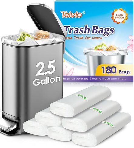 Teivio Black Trash Bags for Mini Car Trash Can, 160 Count 1.2 Gallon Portable Small Disposable Car Garbage Bags,Cars Accessories, Plastic Desktop Trash Bin Liners for Cars/Home/Office/Dog/Poop in Saudi Arabia