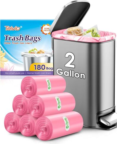 Teivio Black Trash Bags for Mini Car Trash Can, 160 Count 1.2 Gallon Portable Small Disposable Car Garbage Bags,Cars Accessories, Plastic Desktop Trash Bin Liners for Cars/Home/Office/Dog/Poop in Saudi Arabia