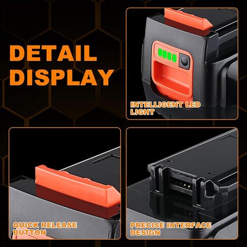 4.0Ah 1pack 40V LBXR36 استبدال بطارية ليثيوم أيون بلاك اند ديكر المتوافقة مع LBX2040 LBXR36 LBXR2036 LST540 LCS1240 LBX1540 LST136W أدوات كهربائية in Saudi Arabia
