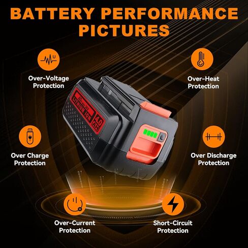 4.0Ah 1pack 40V LBXR36 استبدال بطارية ليثيوم أيون بلاك اند ديكر المتوافقة مع LBX2040 LBXR36 LBXR2036 LST540 LCS1240 LBX1540 LST136W أدوات كهربائية in Saudi Arabia