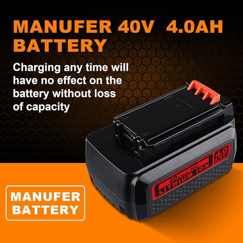 4.0Ah 1pack 40V LBXR36 استبدال بطارية ليثيوم أيون بلاك اند ديكر المتوافقة مع LBX2040 LBXR36 LBXR2036 LST540 LCS1240 LBX1540 LST136W أدوات كهربائية in Saudi Arabia