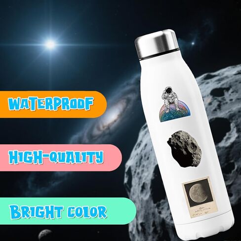 50PCS Kawaii Space Stickers, Transparent Waterproof PET Sticker for Water Bottle Laptop Scrapbooking Journaling, Galaxy Star Decals for Kids Teens Adults,Classroom Prizes Party Favor in Saudi Arabia