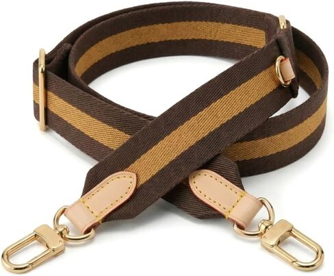 Wide Purse Strap Crossbody Replacement Strap for Handbags Adjustable Black and Brown Leather Purse Strap in Saudi Arabia