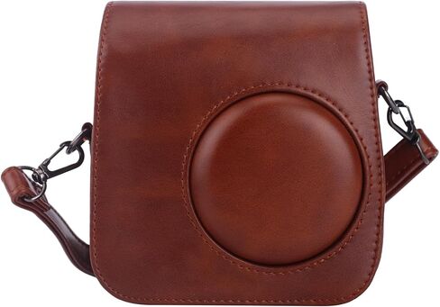 حافظة Frankmate الواقية لكاميرا Fujifilm Instax Mini 7+ SE الفورية، حقيبة حافظة من جلد البولي يوريثان الفاخر Mini 7 Plus 7c 7s مع حزام قابل للتعديل قابل للإزالة in Kuwait