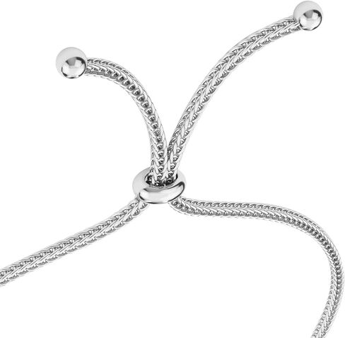SHOP LC DELIVERING JOY Cubic Zirconia Bracelet in 925 Sterling Silver Black Bracelets for Woman - Bolo Bracelet Adjustable Bracelets for Women Jewelry Birthday Gifts for Her in Saudi Arabia
