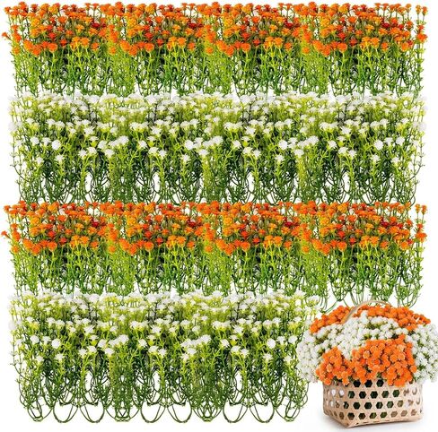 Baby Breath Flowers Artificial Bulk - 100PCS Mini Flowers for Decoration Scrapbook Supplies Flower Garland Wedding Decorations for Reception Bouquet Accessories Home Decor Multicolor 3.74In in Saudi Arabia