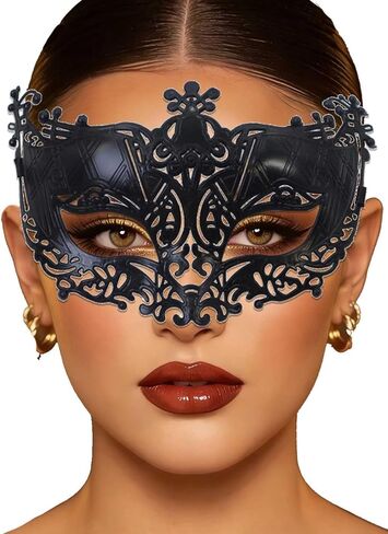 Masquerade Mask for Women Venetian Metal Masks Ball Mardi Gras Mask Proms Face Mask for Halloween Costume in Saudi Arabia