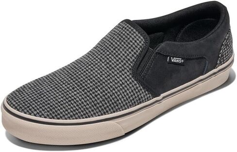Vans Men's Asher Slip-on Shoes, Alien Skull Black/White, 6.5 in Saudi Arabia