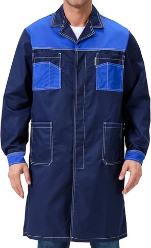 Mens Laboratory Coat Workshop Long Jacket Warehouse Workwear Overcoat Adult Lab Coat in Saudi Arabia