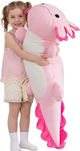 MaoGoLan 47" Giant Axolotl Stuffed Animal,Ultra Soft Salamander Kids Body Pillow Plush,4 Feet Jumbo Throw Pillow Plushie for Axolotl Lover,Home Decor,Gifts in Kuwait