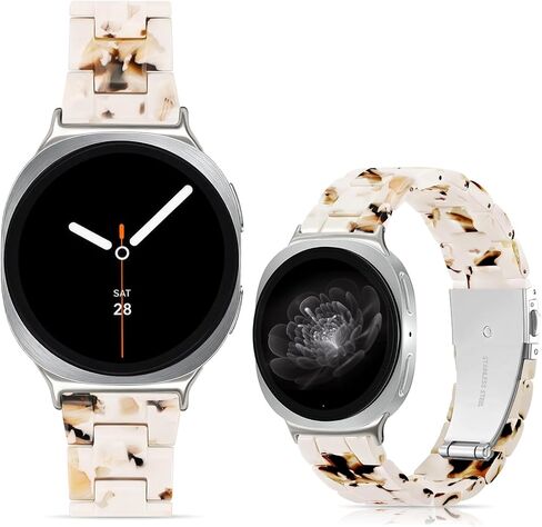 Compatible with Samsung Galaxy 9 Watch Band for Women Resin, Galaxy Watch 8 Classic Band 46mm Bracelet Wristband Replacement Strap for Galaxy Watch 8 Band 40mm 44mm Accessory in Saudi Arabia