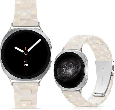 متوافق مع Samsung Galaxy Watch 8 راتنجات الفرقة ، Galaxy Watch 8 كلاسيك فرقة 46 مم حزام معصم سوار للمعصم لمجال جالاكسي ووتش 8 فرقة 44 ملم مع فولاذ مقاوم للصدأ in Kuwait