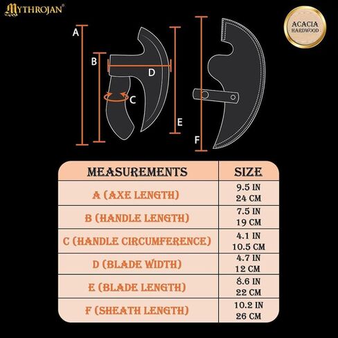 قطاعة بيتزا فاخرة من الفولاذ المقاوم للصدأ من Mythrojan Pizza Axe مع مقبض مريح، شفرة شديدة التحمل لسهولة تقطيع البيتزا in Kuwait